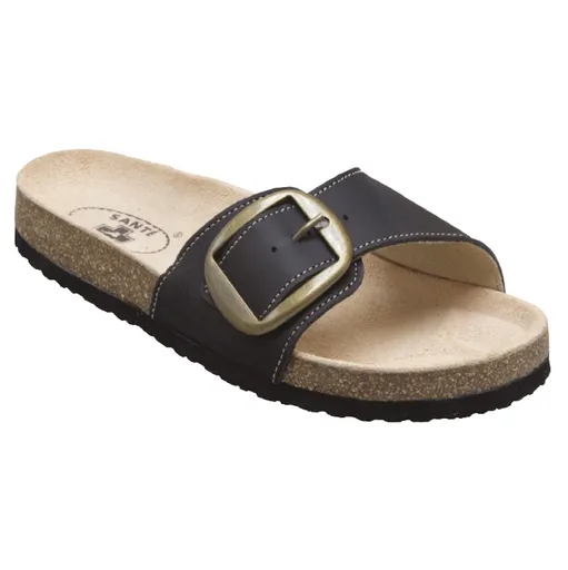 SANTÉ Dámske zdravotné korkové šľapky čierne 1 pár, Veľkosť obuvi: 38