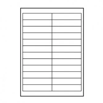 Logo etikety 100mm x 23mm, A4, matné, biele, 24 etikety, 140g/m2, balené po 10 ks, pre inkoustové a laserové tlačiarne