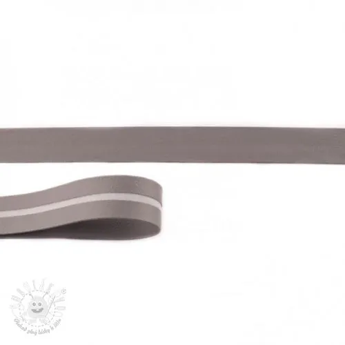 Šikmý prúžok umelá koža sivá