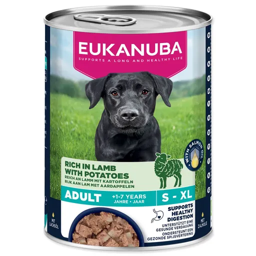 Konzerva EUKANUBA Adult bohatá na jahňacie so zemiakmi 400 g