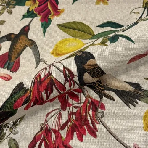 Dekoračná látka Linenlook Lemon Tropic Artisan digital print