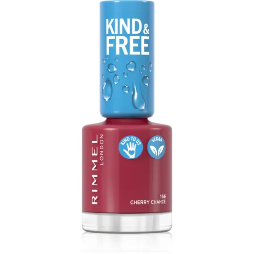 Rimmel Kind & Free lak na nechty odtieň 166 Cherry Chance 8 ml