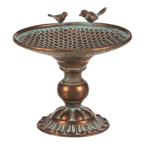 Kovový stojan na aranž alebo napájadlo Romance, 28 x 28 x 24 cm, farba medená