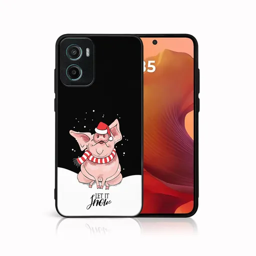 MY ART Kryt s vianočným dizajnom Motorola Moto G05 / Moto E15 LET IT SNOW (075)