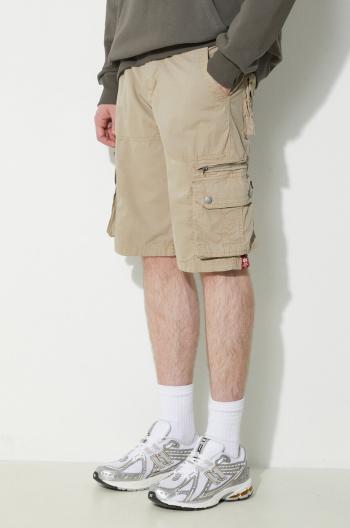 Bavlnené šortky Alpha Industries béžová farba, 136250