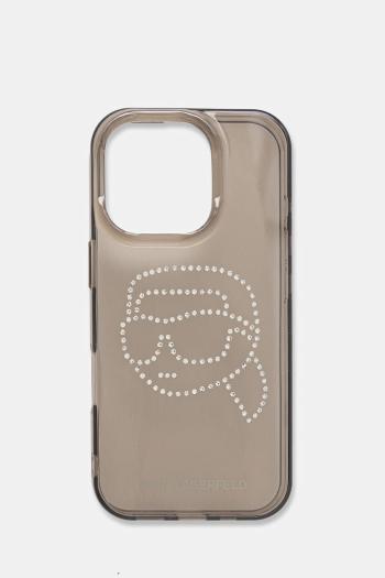 Puzdro na mobil Karl Lagerfeld iPhone 16 Pro priehľadná farba, KLHCP16LHKHDCELK
