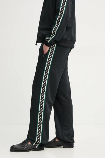 Tepláky Drôle de Monsieur Le Pantalon Survet' čierna farba, s nášivkou, PERM-SP007-PL135-BL