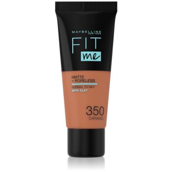 MAYBELLINE NEW YORK Fit Me! Matte+Poreless zmatňujúci make-up pre normálnu až mastnú pleť odtieň 350 Caramel 30 ml