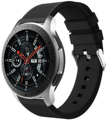 4wrist Curea din silicon pentru ceas Samsung Galaxy Watch - Neagră 20 mm