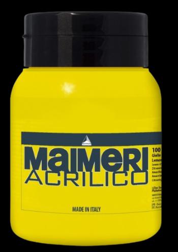 MAIMERI ACRILICO - Akrylové farby 100 - lemon yellow, 0,5 L