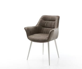 Jedálenská stolička Kaira-Flex taupe vintage kužeľová podnož