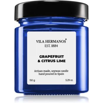 Vila Hermanos Apothecary Cobalt Blue Grapefruit & Citrus Lime vonná sviečka 150 g