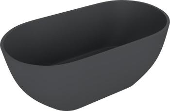 Voľne stojaca vaňa Polysan Reduta 150x75 cm liaty mramor ľavá aj pravá antracit antracit 71843.51