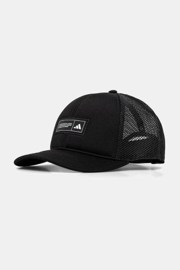 Šiltovka adidas SNAP TRUCK CAP čierna farba, s nášivkou, JE5658
