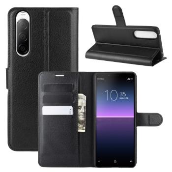 LITCHI Peňaženkový kryt Sony Xperia 10 II čierny