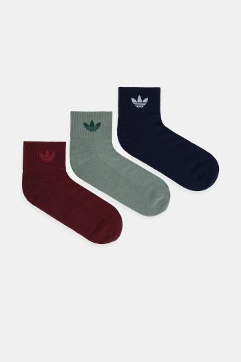 Ponožky adidas Originals 3-pak bordová farba, JI9495