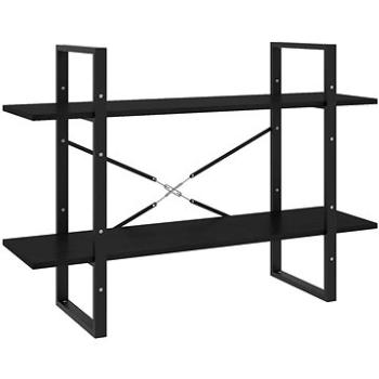Shumee s 2 policami čierna, 100 × 30 × 70 cm, masívna borovica, 806476