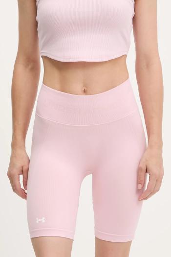 Tréningové šortky Under Armour Train Seamless čierna farba, jednofarebná, vysoký pás, 1379151