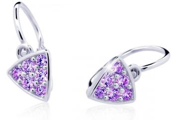 Cutie Jewellery Trblietavé detské náušnice z bieleho zlata C2207-10-X-2 fialová