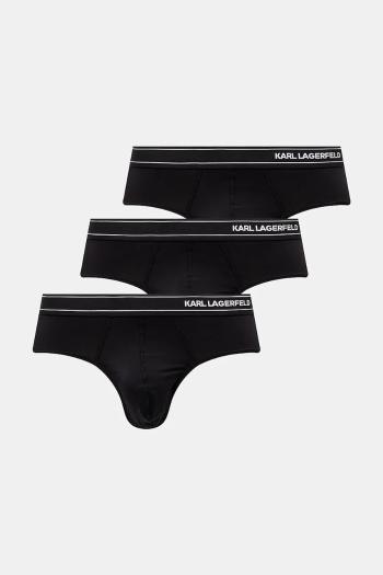 Slipy Karl Lagerfeld 3-pak pánske, čierna farba, A1M47085