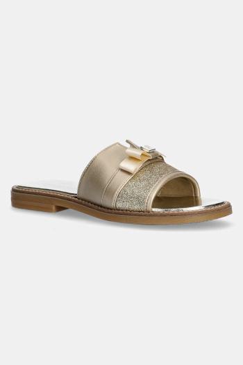 Detské šľapky Tommy Hilfiger zlatá farba, T4A2-33942