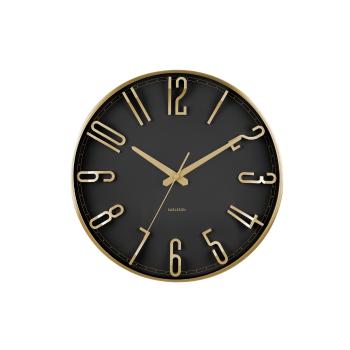 Karlsson 6016BK dizajnové nástenné hodiny čierna, pr. 35 cm