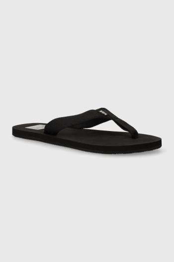 Žabky Helly Hansen LOGO SANDAL 2 dámske, čierna farba, na plochom podpätku, 11957