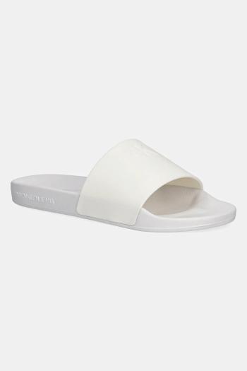 Šľapky Calvin Klein Jeans SLIDE MONOGRAM TPU biela farba, YW0YW01715