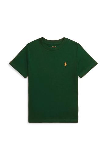 Bavlnené tričko Polo Ralph Lauren zelená farba, jednofarebné, 322832904192