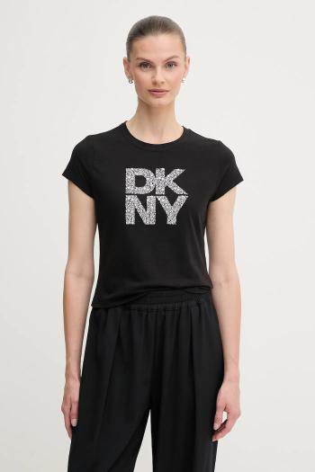 Tričko Dkny dámske, čierna farba, DJ5T1512