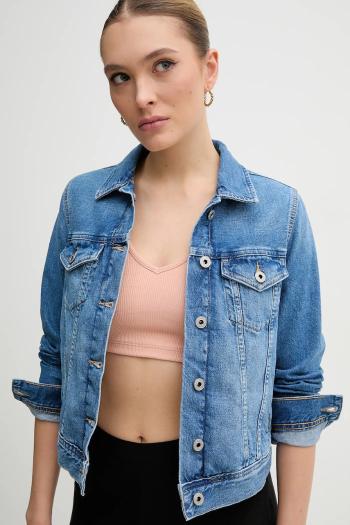 Bavlnená rifľová bunda Pepe Jeans SLIM JACKET prechodná, PL402430IA5