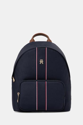 Ruksak Tommy Hilfiger dámsky, tmavomodrá farba, malý, s nášivkou, AW0AW17651