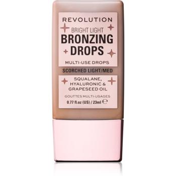 Makeup Revolution Bright Light Bronzing Drops tekutý bronzer odtieň Bronze Scorched 23 ml