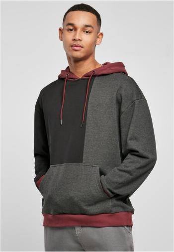 Urban Classics Oversized Color Block Hoody black/charcoal - L