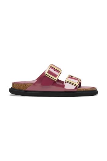 Kožené šľapky Birkenstock Arizona Droplet Buckle červená farba, 1030367