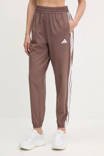 Tréningové nohavice adidas Performance Train Essentials hnedá farba, vzorované, JY2168