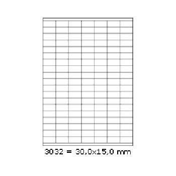 Samolepiace etikety 30 x 15 mm, 133 etikiet, A4, 100 listov