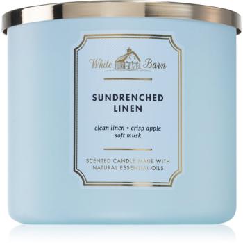 Bath & Body Works Sundrenched Linen vonná sviečka 411 g