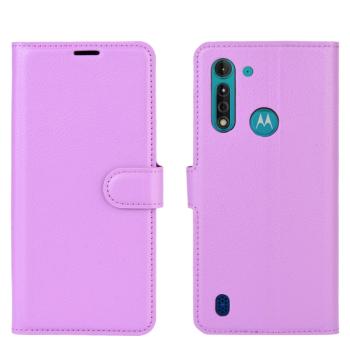 LITCHI Peňaženkový kryt Motorola Moto G8 Power Lite fialový