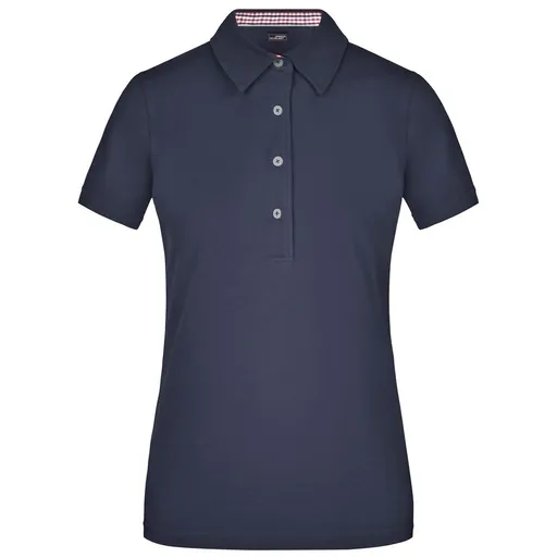 James & Nicholson (Daiber) Elegantná dámska polokošeľa JN969 - Tmavomodrá / červeno-tmavomodro-biela | XL