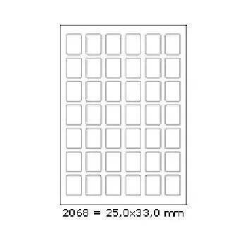 Samolepiace etikety 25 x 33 mm, 42 etikiet, A4, 100 listov