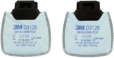 D3128, 3M™ Secure Click™ Časticový filter P2 R, na úľavu od organ. výparov, jeden pár
