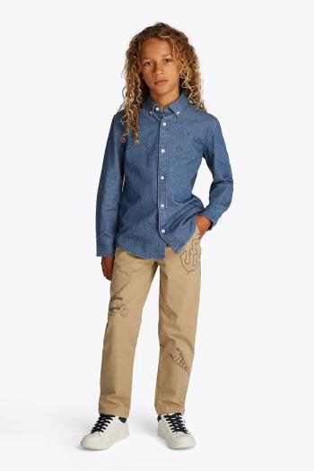 Detská bavlnená košeľa Tommy Hilfiger KB0KB09840