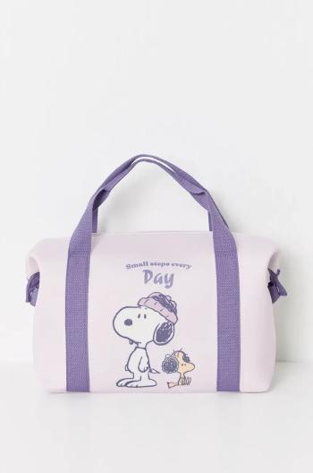 Kozmetická taška women'secret Snoopy fialová farba, 4848809