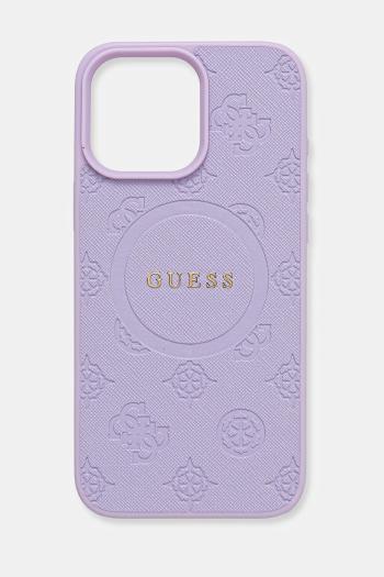 Puzdro na mobil Guess iPhone 16 Pro Max fialová farba, GUHMP16XPSAPSMEU
