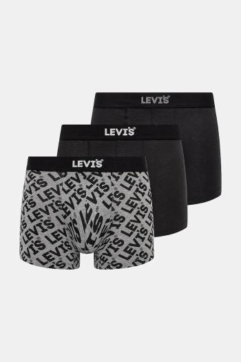 Boxerky Levi's 3-pak pánske, čierna farba, 37149-1033