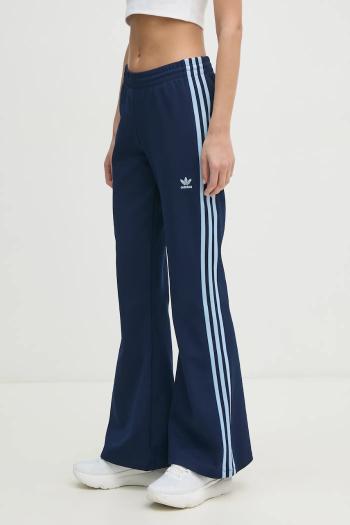 Tepláky adidas Originals 3- Stripes Flared tmavomodrá farba, vzorované, JC5787