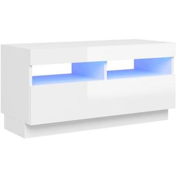 SHUMEE s osvetlením LED biely s vysokým leskom 80 × 35 × 40 cm (804451)