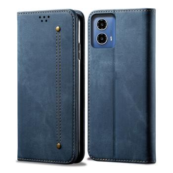 DENIM Peňaženkový kryt pre Motorola Moto G85 5G modrý