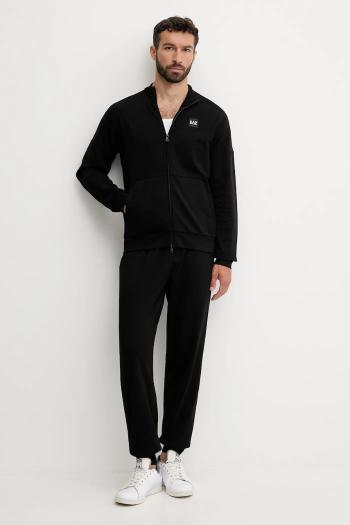 Bavlnená tepláková súprava EA7 Emporio Armani čierna farba, AF13512.7M000907